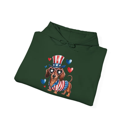 Patriotic Dachshund Unisex Hoodie - Perfect For 4th Of July