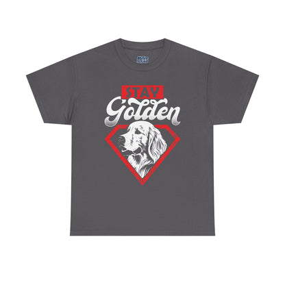 Stay Golden Unisex Cotton T-Shirt | Best Gift For Dog Lover