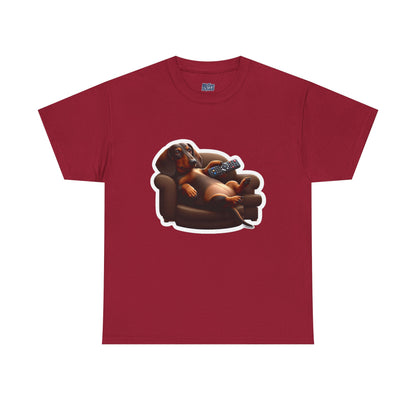 Dachshund Chill Mode Tee – Remote In Paw, Stress-Free Style