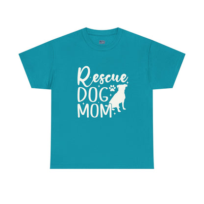 Rescue Dog Mom Cotton T-Shirt | Dog Lover