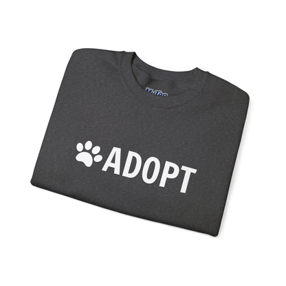 Adopt Pet Lover Crewneck Sweatshirt | Dog Rescue Inspired