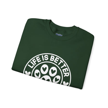 Life Is Better With A Dog Sweatshirt | Crewneck Pullover