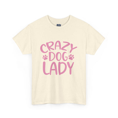 Crazy Dog Lady Heavy Cotton T-Shirt | Best Gift For Dog Mom