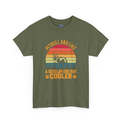 Pitbull Dad Like A Regular Dad But Cooler T-Shirt | Best Gift For Dog Father