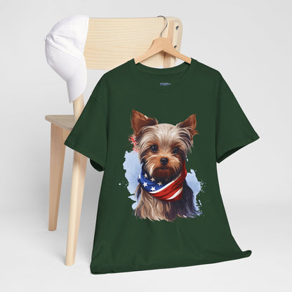 Patriotic Yorkshire Terrier Unisex T-Shirt