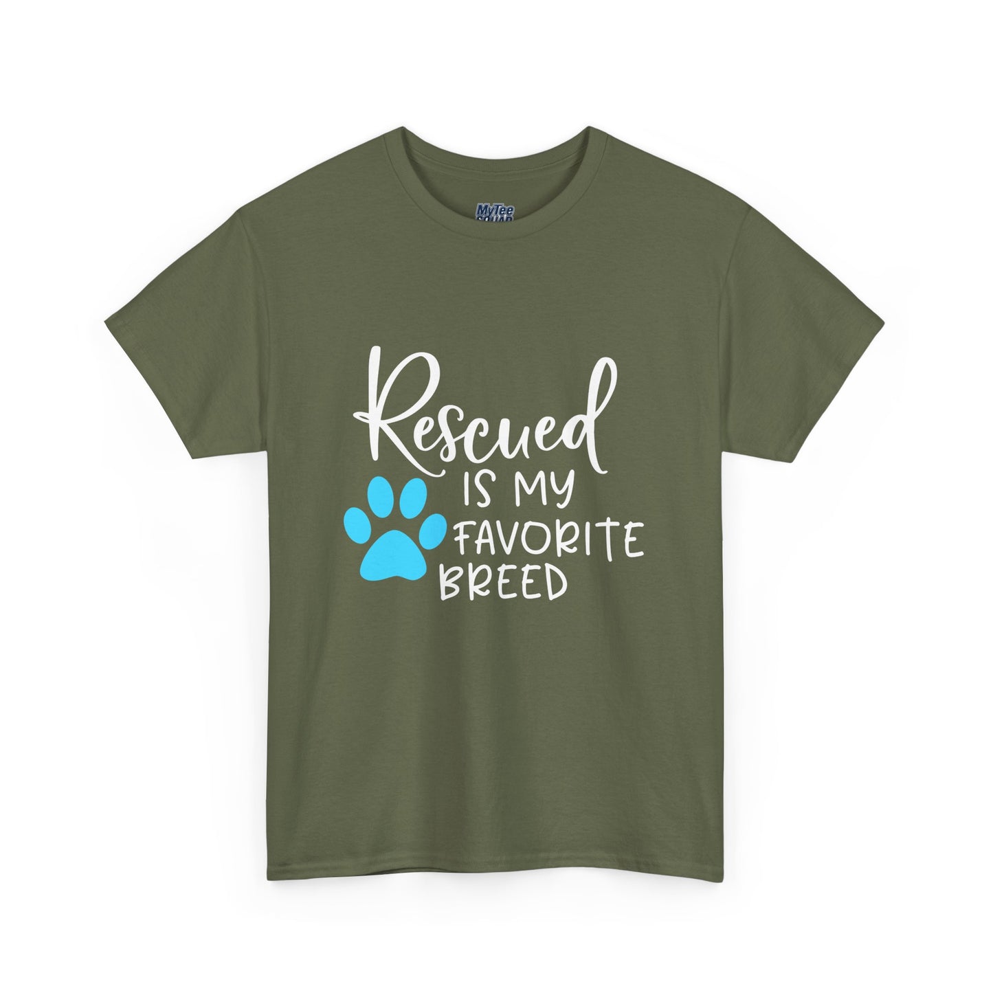 Rescued Is My Favorite Breed T-Shirt – Pet Adoption Love Tee