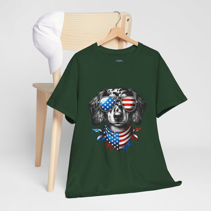 Patriotic Dachshund with Sunglasses Unisex T-Shirt