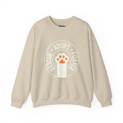 Rescue, Adopt, Foster Unisex Sweatshirt | Animal Lover Gift, Pet Adoption Crewneck