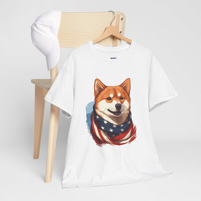 Patriotic Shiba Inu Unisex T-Shirt