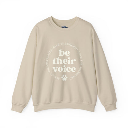 Be Their Voice Unisex Sweatshirt – Animal Shelter Support Pullover