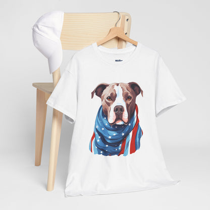 Patriotic American Staffordshire Terrier Unisex T-Shirt