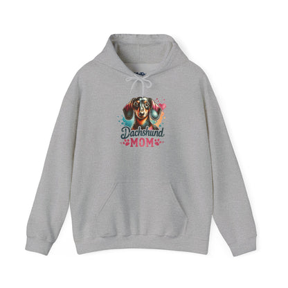 Funky Dachshund Mom Hoodie – Bright Graphic Dog Tee