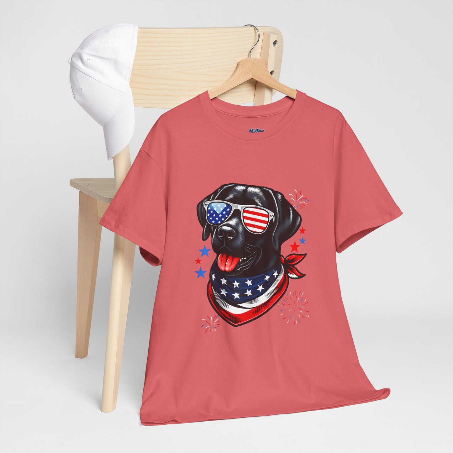 Patriotic American Labrador Retriever With Sunglasses Unisex T-Shirt