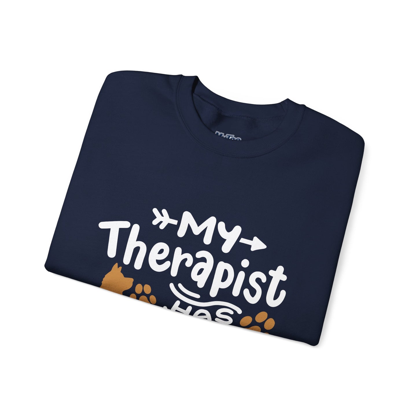 My Therapist Has Paws Unisex Sweatshirt | Cat & Dog Gifts, Animal Lover Apparel