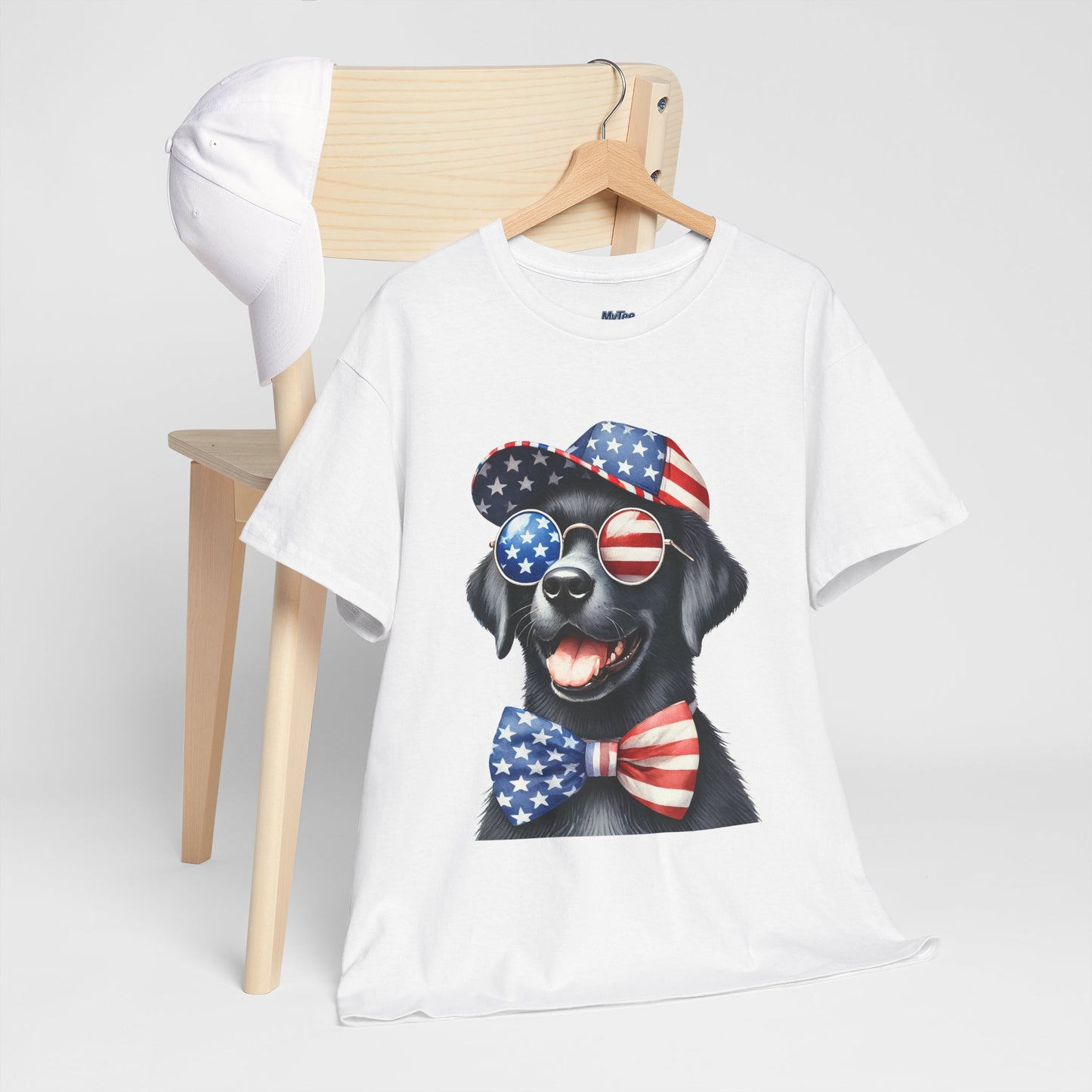 Patriotic Labrador Retriever With Sunglasses And Bow Unisex T-Shirts