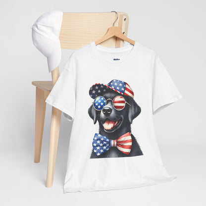 Patriotic Labrador Retriever With Sunglasses And Bow Unisex T-Shirts