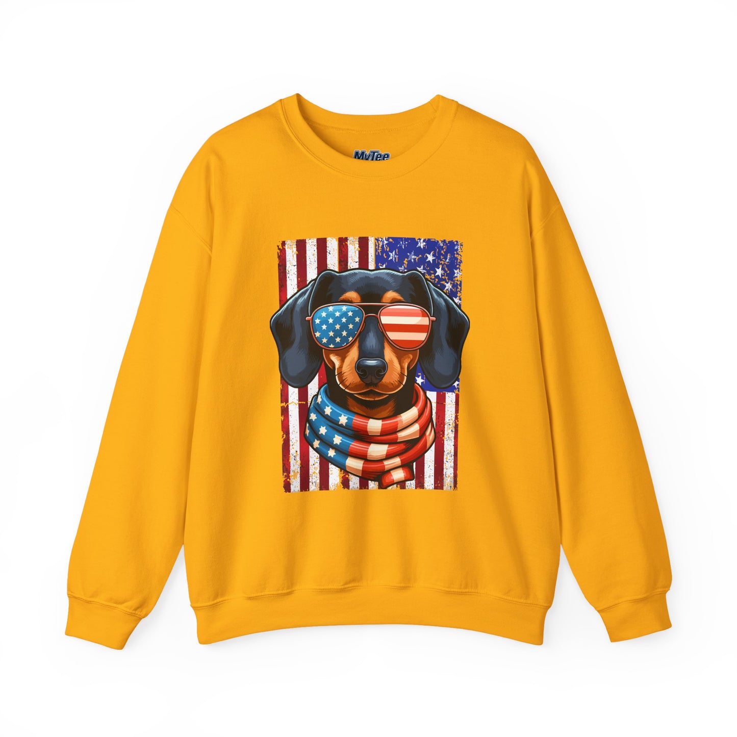 Patriotic Dachshund Flag Shades Unisex Sweatshirt
