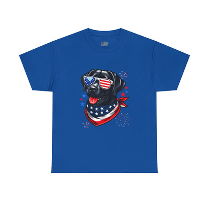 Patriotic American Labrador Retriever With Sunglasses Unisex T-Shirt