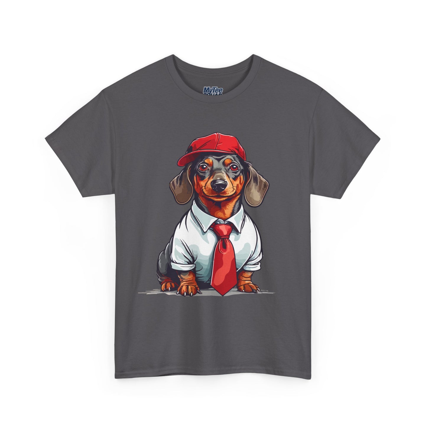 Dachshund Boss Unisex T-Shirt – Cool Pup in Cap & Tie