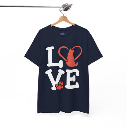 Love Dog Heart T-Shirt