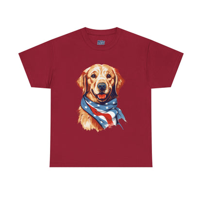 Patriotic Golden Retriever Unisex T-Shirt