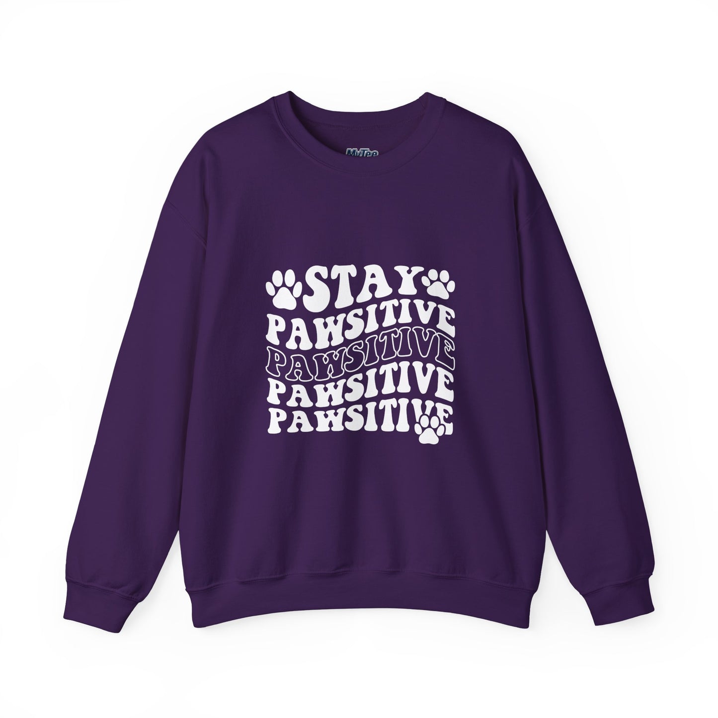 Stay Pawsitive Unisex Heavy Blend Crewneck Sweatshirt