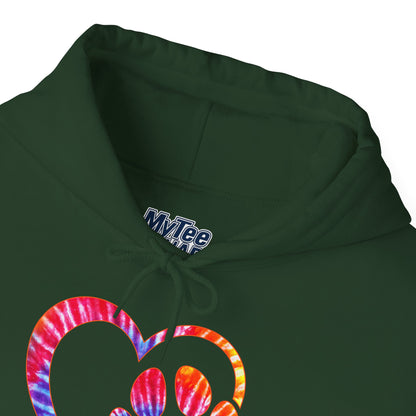 Paw Love Tie-Dye Hoodie – Wear Your Heart In Color