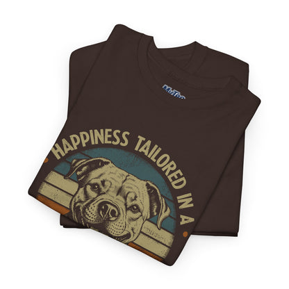 Happiness Tailored In A Pitbull Smile Unisex Tee | Animal Rescue Support Tee