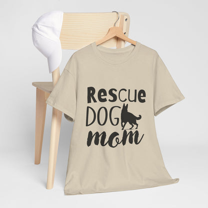 Rescue Dog Mom Cotton T-Shirt