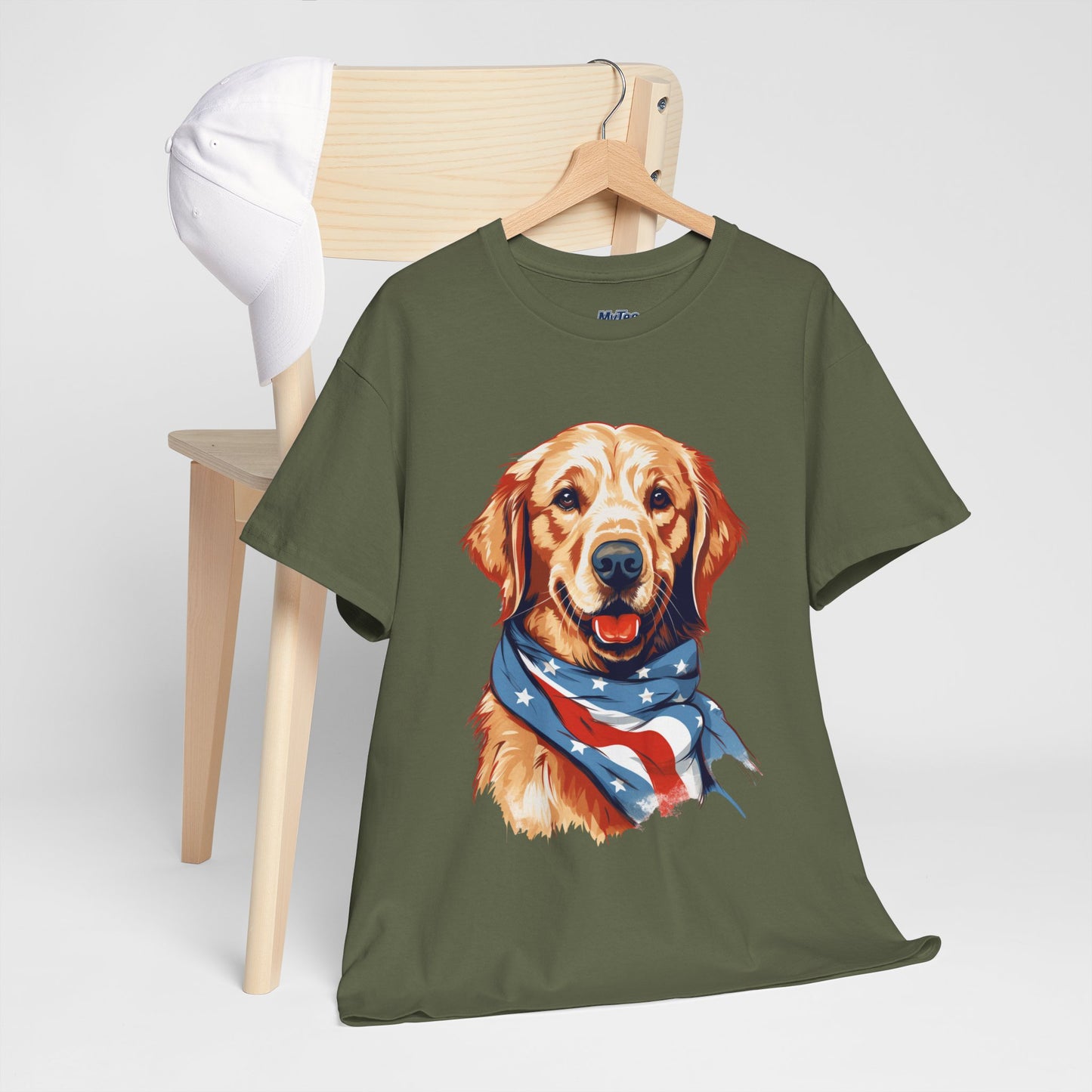 Patriotic Golden Retriever Unisex T-Shirt
