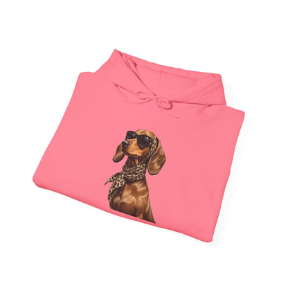 Cool Dachshund Dog Sunglasses Unisex Hoodie |  Dog Lover Gift, Pet-Themed Fashion