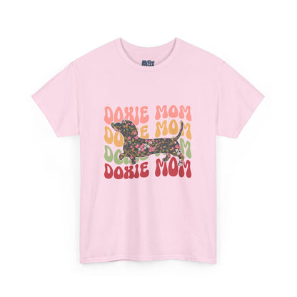 Doxie Mom Retro T-Shirt – Colorful Dog Mom Graphic Tee