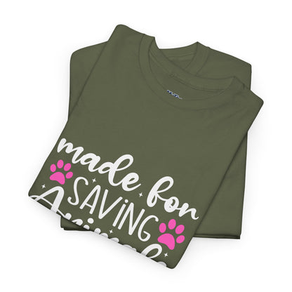 Made For Saving Animals Unisex Cotton T-Shirt | Dog Lover
