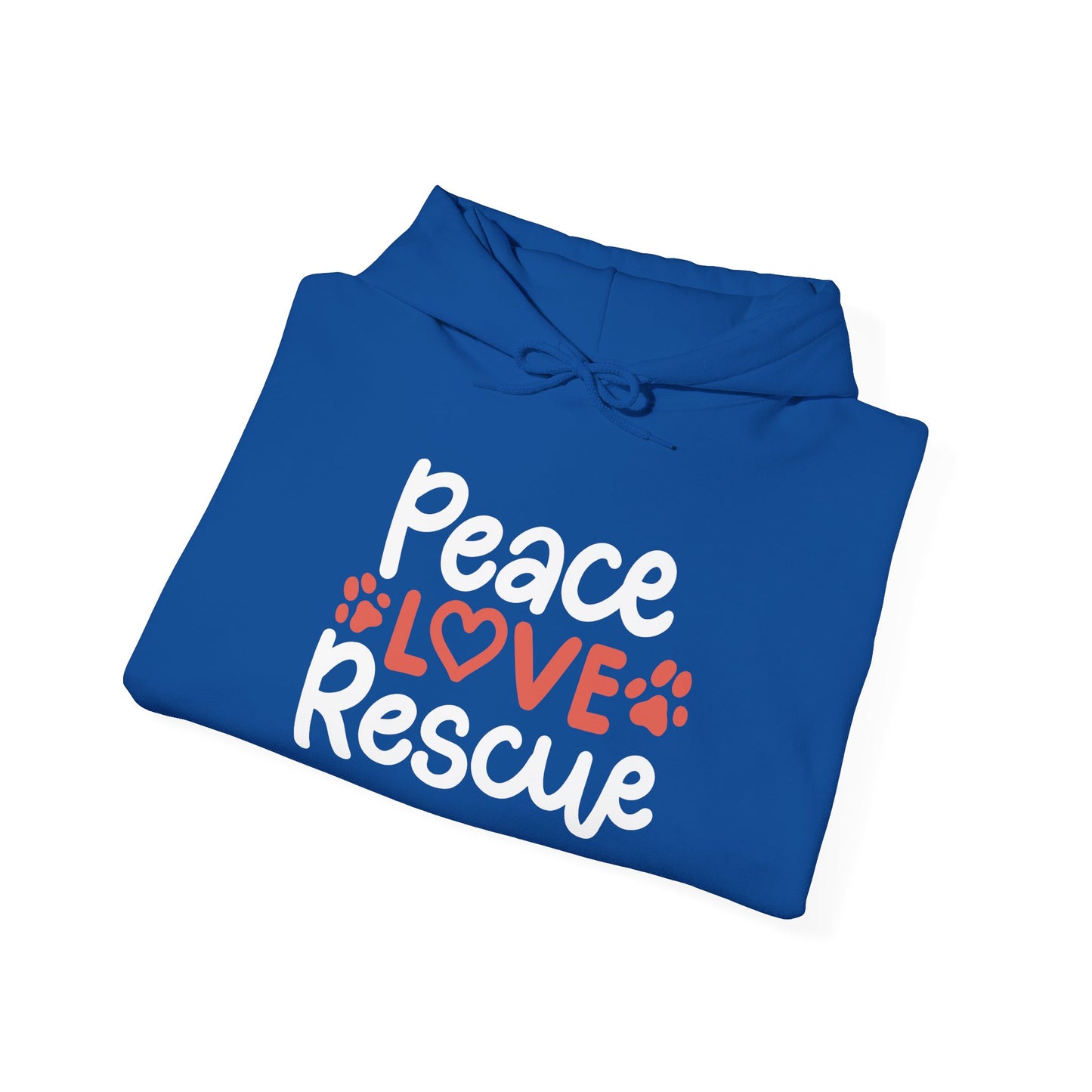Peace, Love, Rescue Hoodie | Pet Adoption Awareness