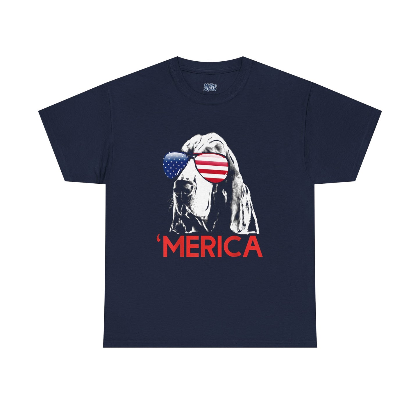 Patriotic Basset Hound With Sunglasses Unisex T-Shirt