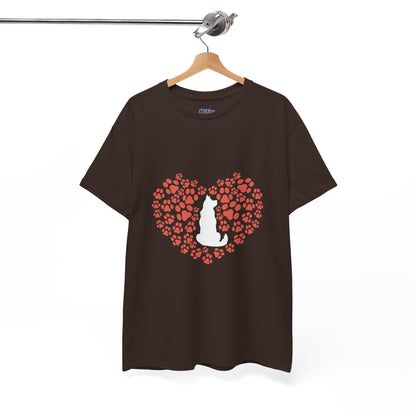 Dog Lover's Heart - Unisex Cotton Tee