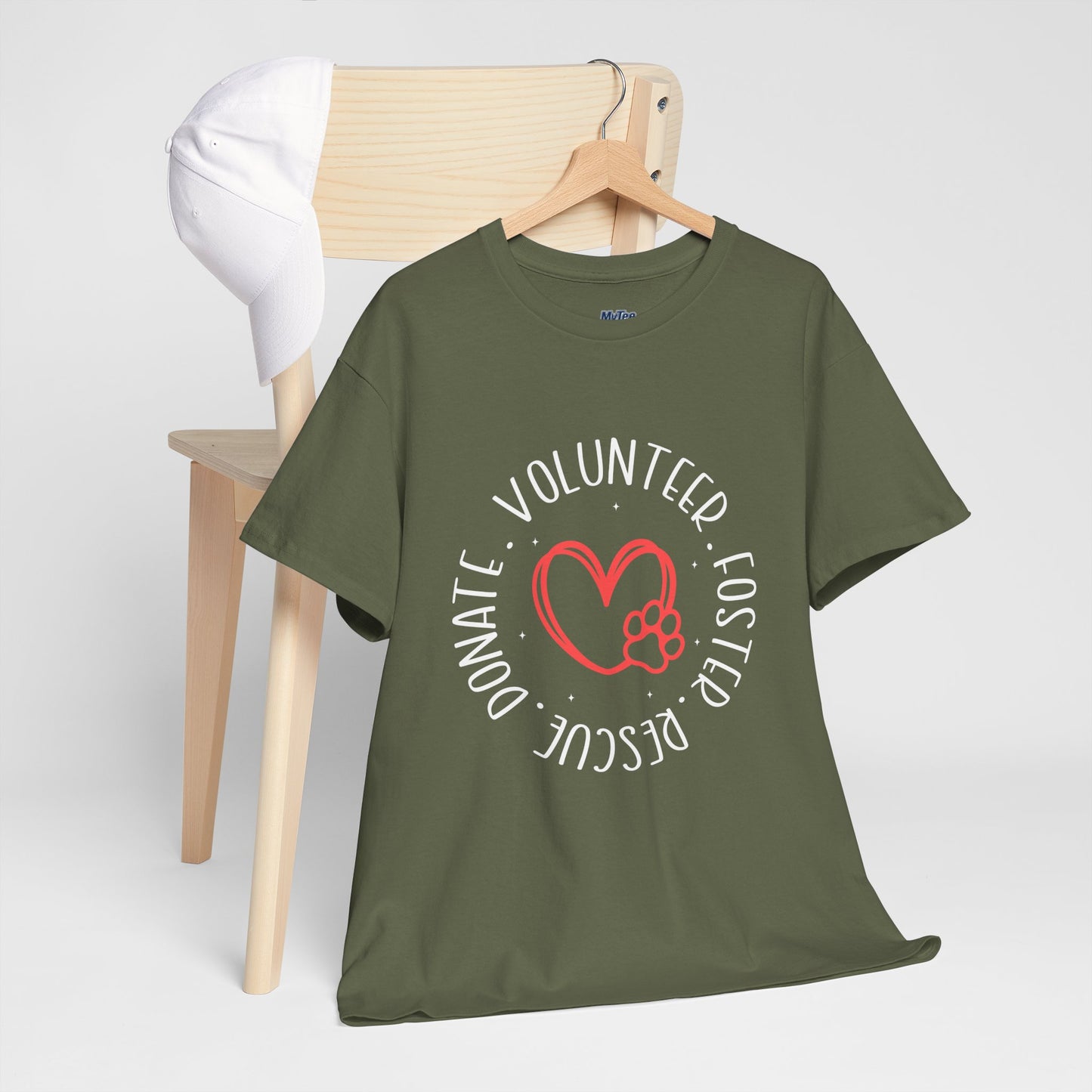 Pet Lover's Heart Volunteer Rescue Foster Donate Unisex T-Shirt