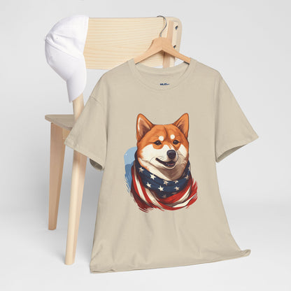 Patriotic Shiba Inu Unisex T-Shirt