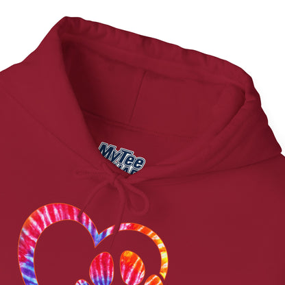 Paw Love Tie-Dye Hoodie – Wear Your Heart In Color