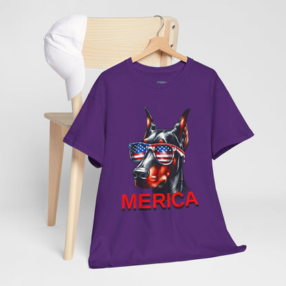 Patriotic Doberman With Sunglasses Unisex T-Shirt