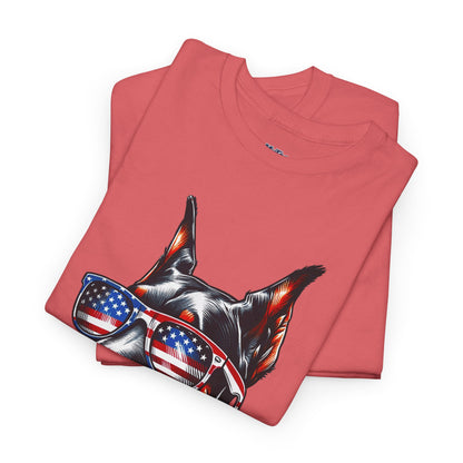 Patriotic Doberman With Sunglasses Unisex T-Shirt