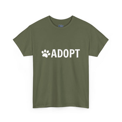 Adopt Unisex Heavy Cotton Tee | Perfect for Animal Lovers, Pet Adoption Events