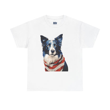 Patriotic Border Collie Unisex T-Shirt