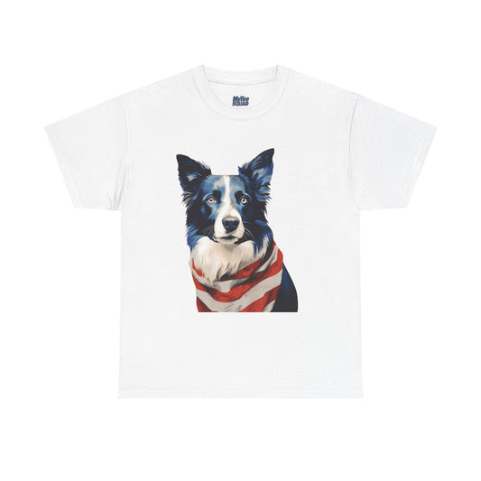 Patriotic Border Collie Unisex T-Shirt