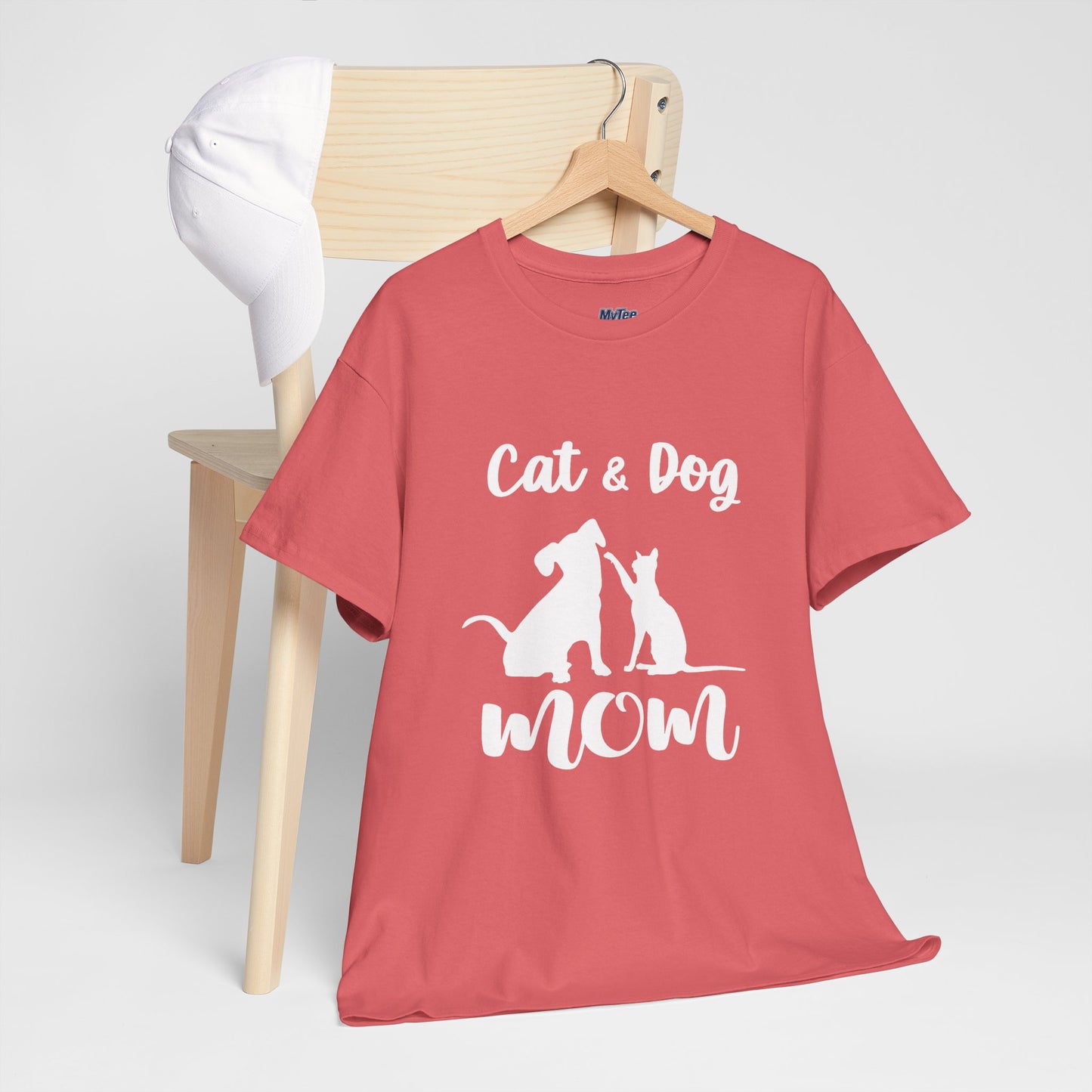 Cat & Dog Mom Cotton T-Shirt - Perfect for Pet Lovers