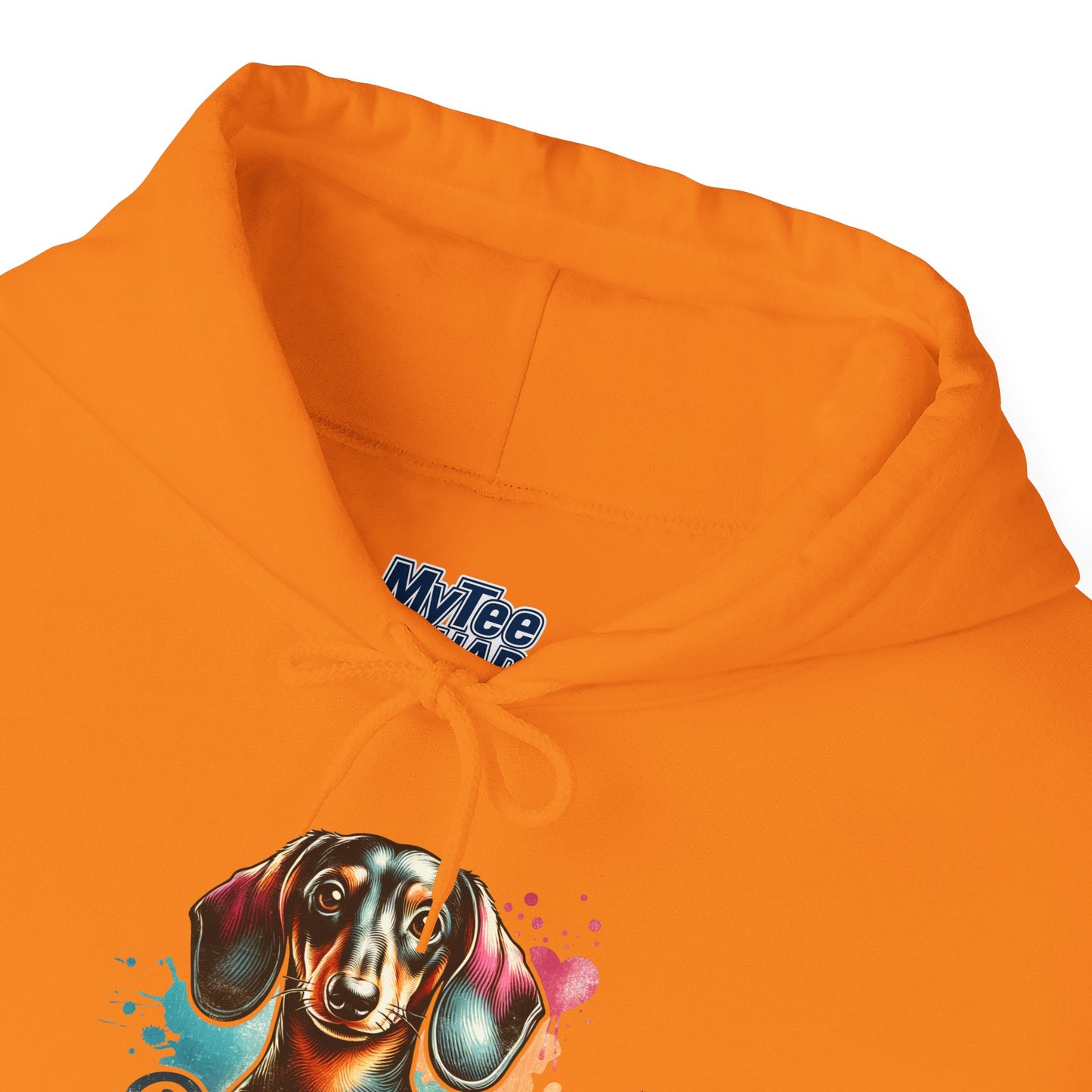 Funky Dachshund Mom Hoodie – Bright Graphic Dog Tee