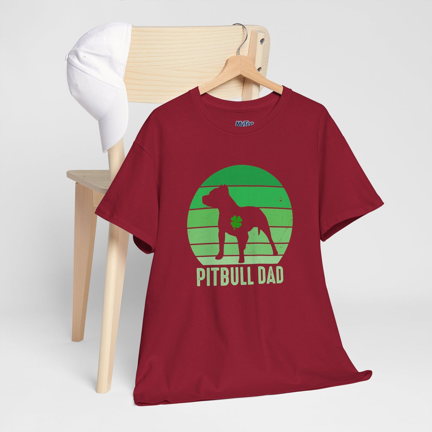 Pitbull Dad Heavy Cotton Tee | Father's Day Gift