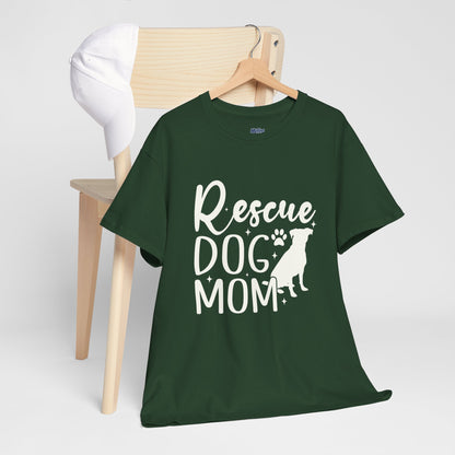 Rescue Dog Mom Cotton T-Shirt | Dog Lover