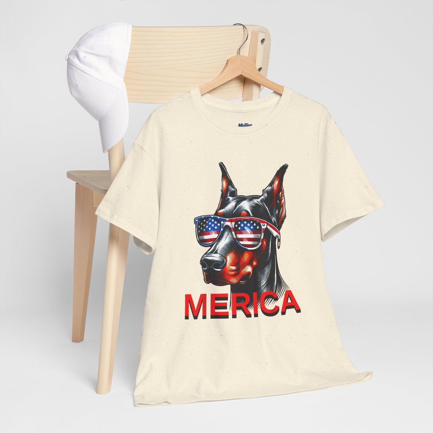 Patriotic Doberman With Sunglasses Unisex T-Shirt