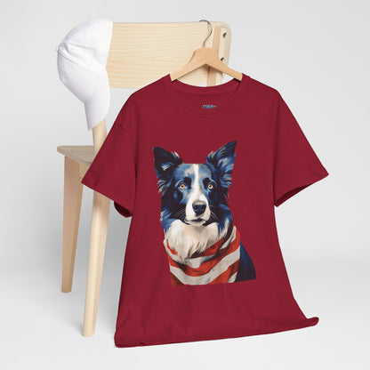 Patriotic Border Collie Unisex T-Shirt